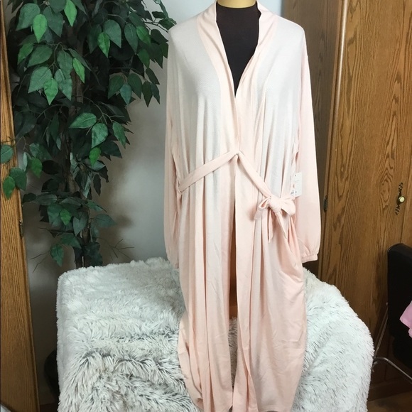 Lc Lauren Conrad balloon sleeve robe peachy pink 1X - Picture 1 of 15